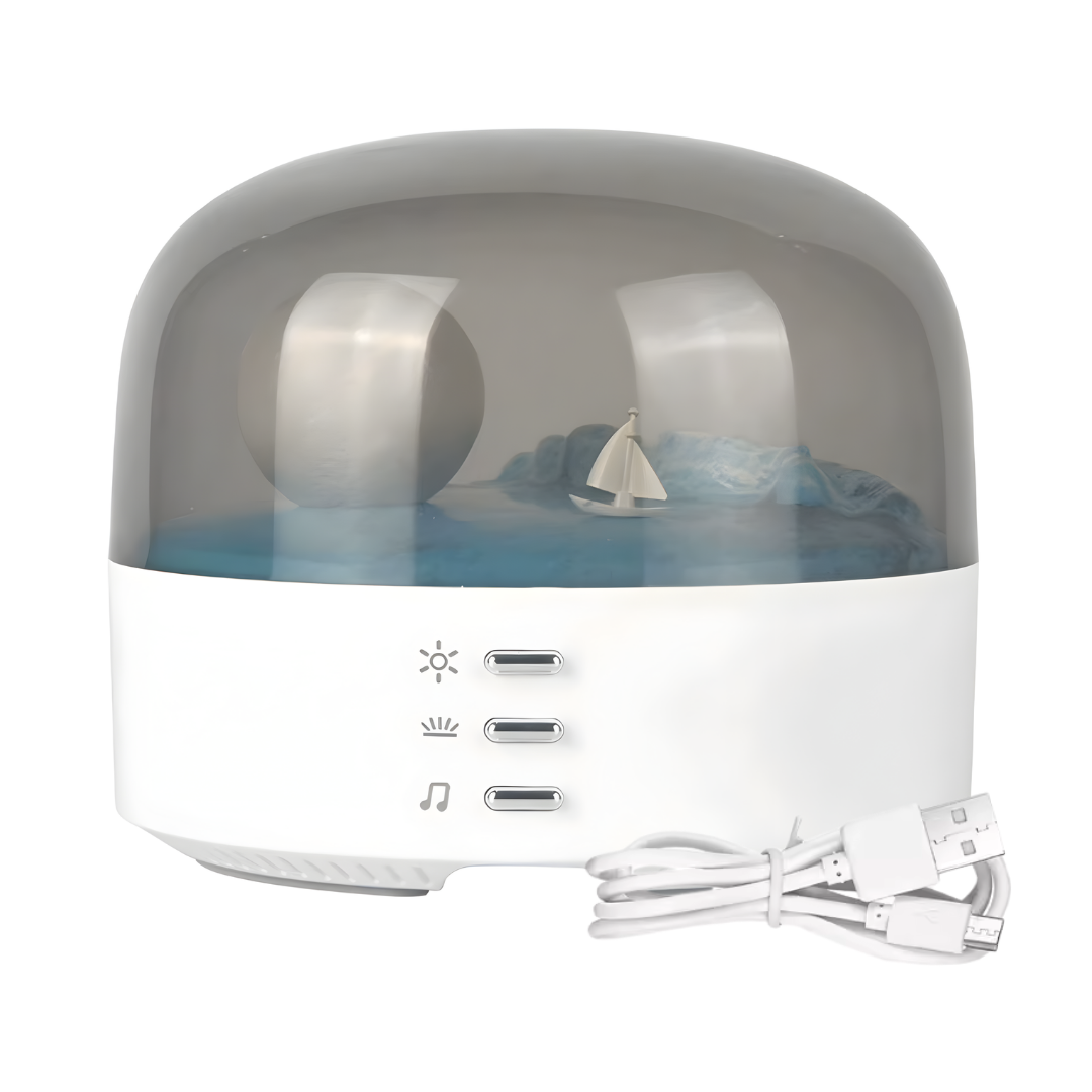 Ocean Moon Night Light with Bluetooth Speaker